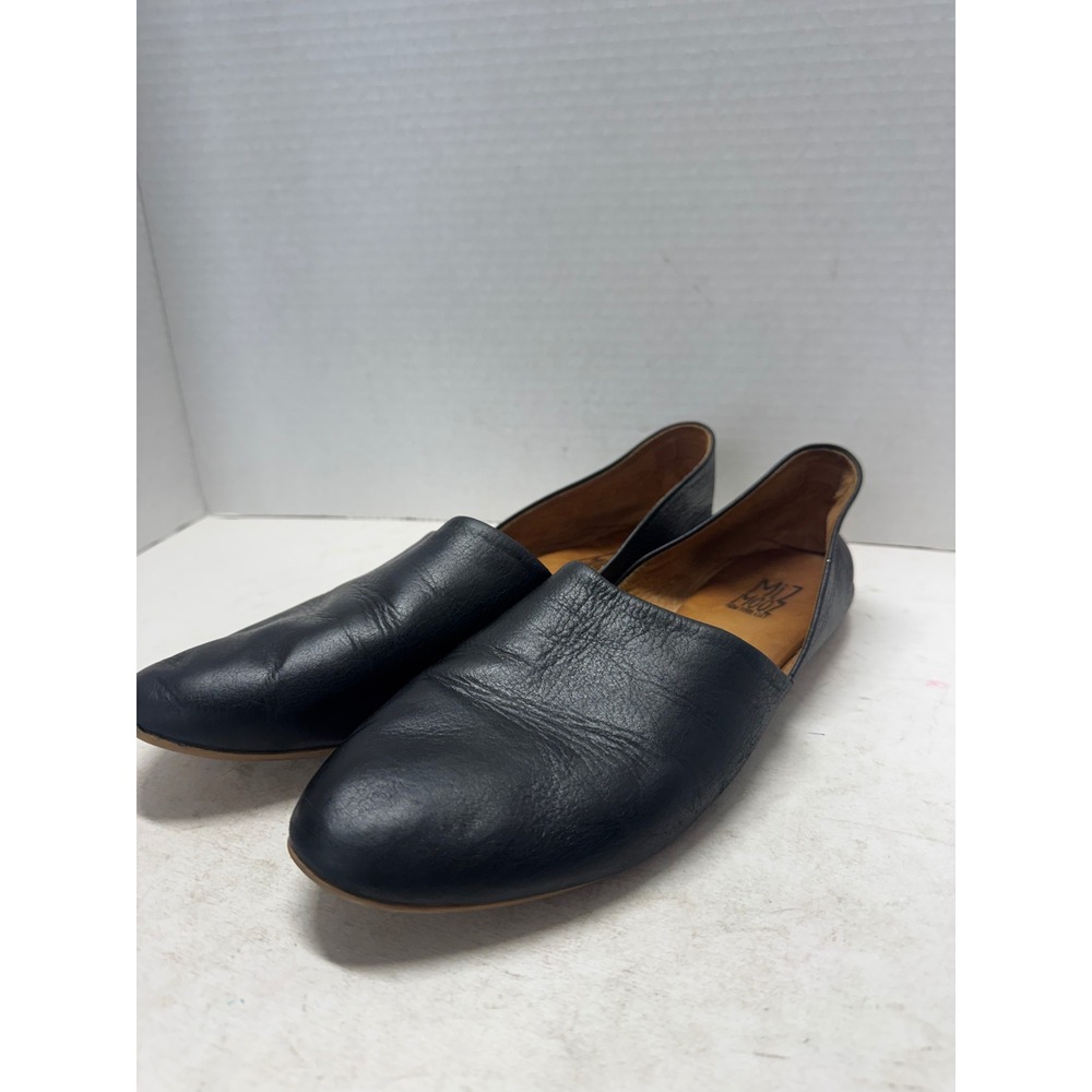 Miz Mooz Kimmy Black Leather Pointed Toe Slip On Flats Size 42 10.5